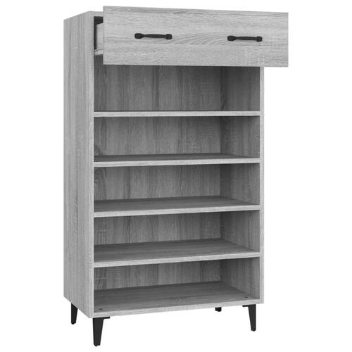 Skoreol 60x35x105 cm konstrueret træ grå sonoma-eg