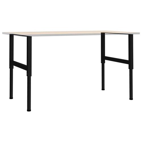 Stel til arbejdsbænk 2 stk. 85x(69-95,5) cm metal sort
