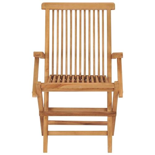 Foldbare havestole 4 stk. massivt teaktræ