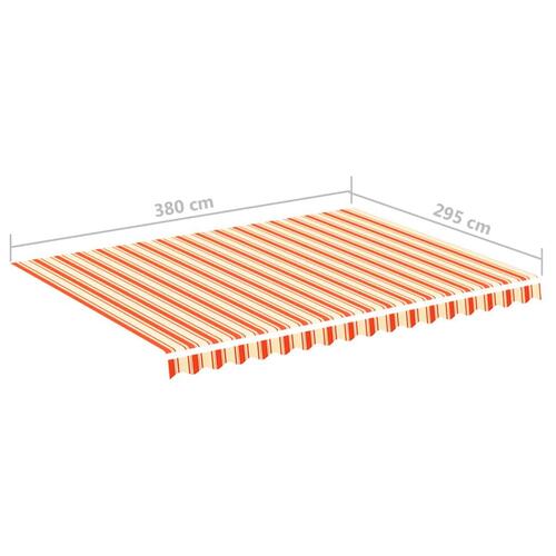 Udskiftningsdug til markise 4x3 m gul og orange