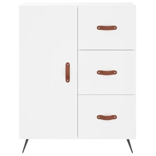 Skænk 69,5x34x90 cm konstrueret træ hvid