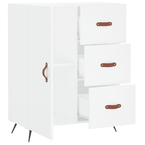 Skænk 69,5x34x90 cm konstrueret træ hvid