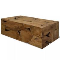 Sofabord 90x50x30 cm ægte teaktræ brun