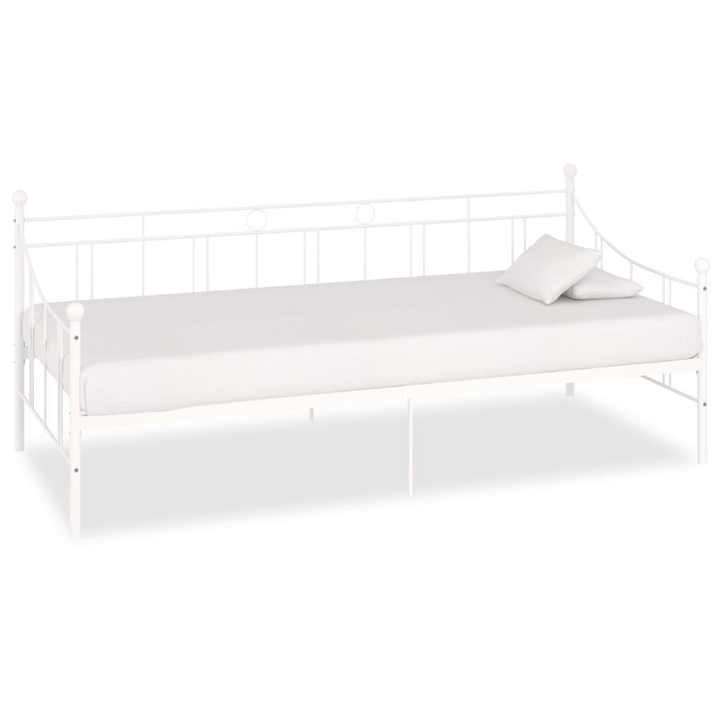 Stel til daybed 90x200 cm metal hvid