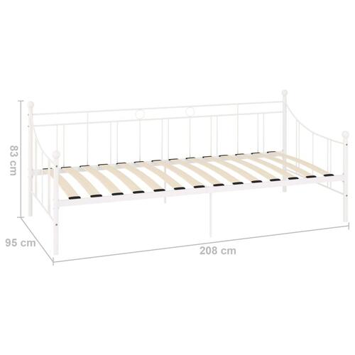 Stel til daybed 90x200 cm metal hvid