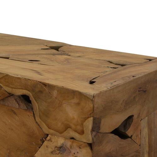 Sofabord 90x50x30 cm ægte teaktræ brun