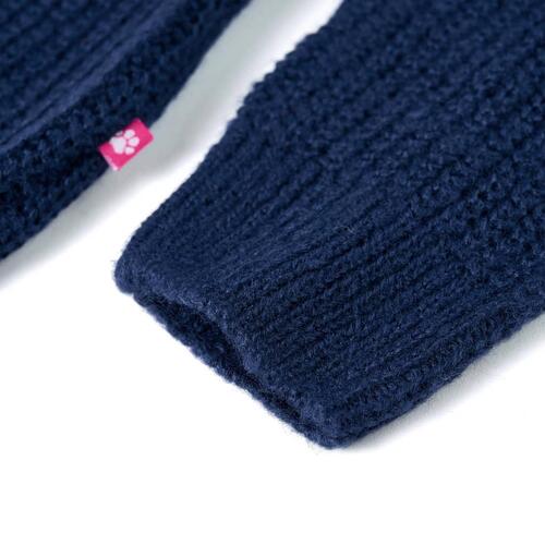 Sweater til børn str. 104 strikket marineblå