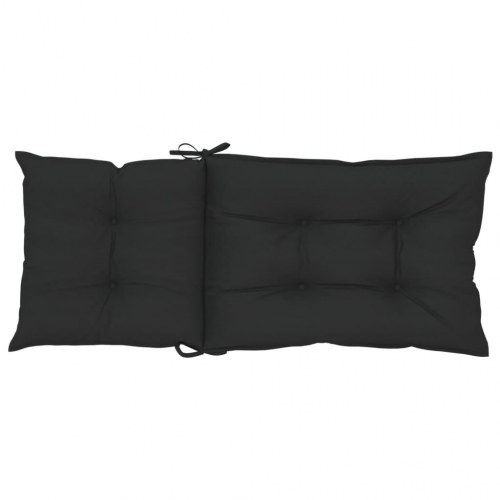 Stolehynder m. høj ryg 2 stk. 120x50x7 cm stof sort