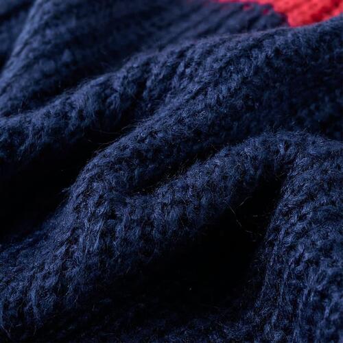 Sweater til børn str. 104 strikket marineblå