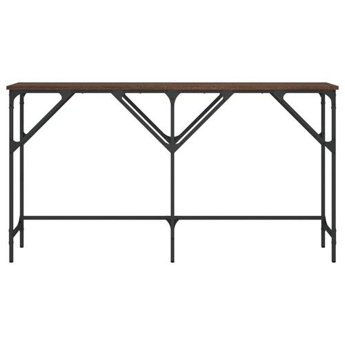 Konsolbord 140x29x75 cm konstrueret træ brun egetræ