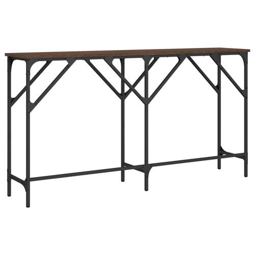 Konsolbord 140x29x75 cm konstrueret træ brun egetræ