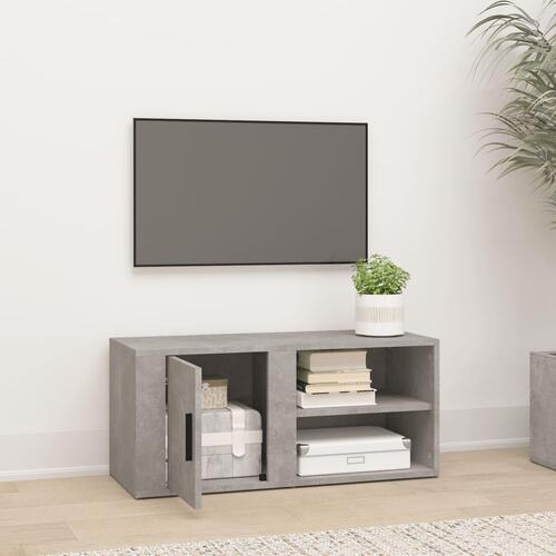 Tv-bord 80x31,5x36 cm konstrueret træ betongrå