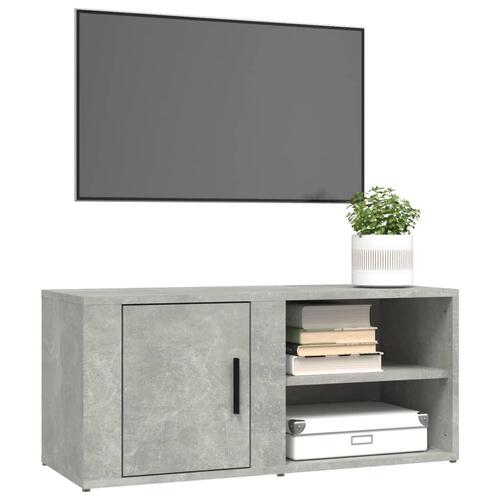 Tv-bord 80x31,5x36 cm konstrueret træ betongrå