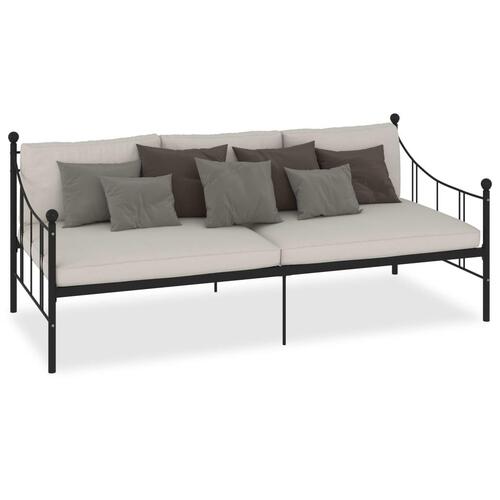 Stel til daybed 90x200 cm metal sort