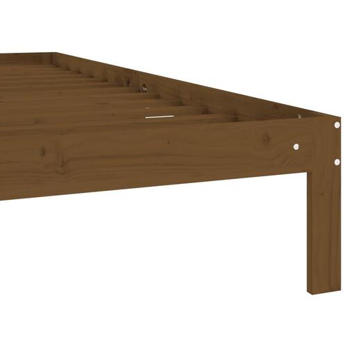 Sengeramme 100x200 cm massivt fyrretræ gyldenbrun