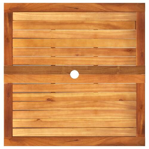 Havebord 80x80x75 cm polyrattan og akacietræ sort