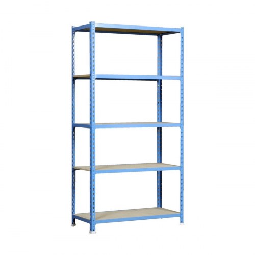 Simon Rack Maderclick Plus reol 200 × 100 × 50 cm - 5 hylder, metal/blå