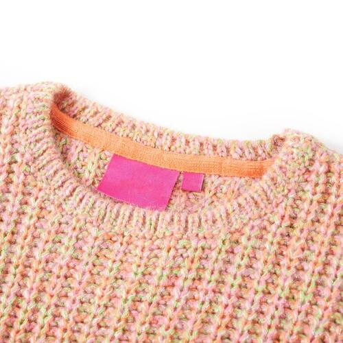 Sweater til børn str. 116 strikket lyserød