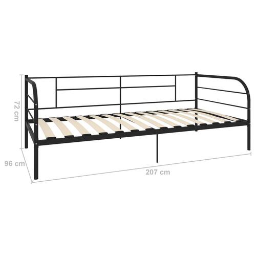 Stel til daybed 90x200 cm metal sort