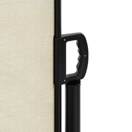 Sidemarkise 160 × 600 cm - sammenrullelig, cremefarvet