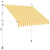 Foldemarkise manuel betjening 200 cm stribet orange og hvid