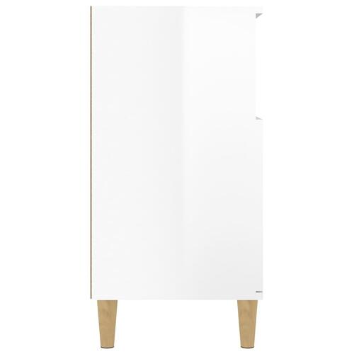 Skænk 60x35x70 cm konstrueret træ hvid højglans