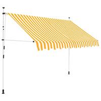 Foldemarkise manuel betjening 250 cm stribet orange og hvid