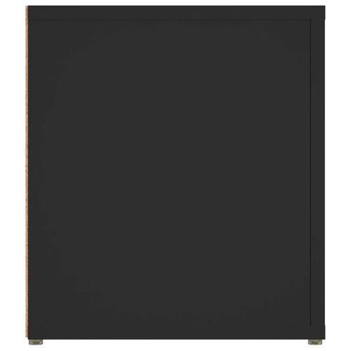 Tv-bord 80x31,5x36 cm konstrueret træ sort
