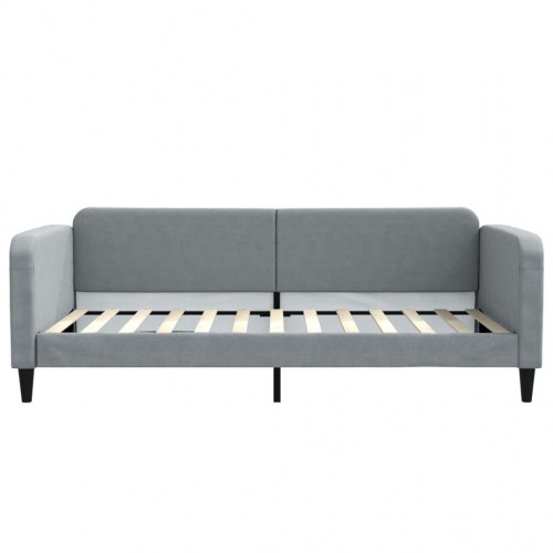 Daybed 100×200 cm i stof - lysegrå sovesofa til gæsteværelse og stue