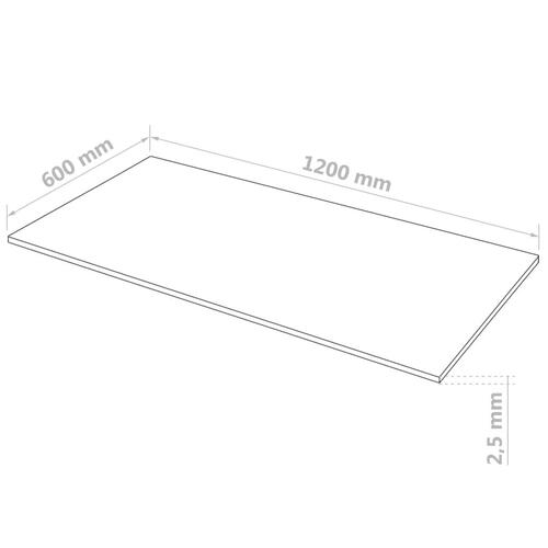 MDF-plader 10 stk. rektangulær 120 x 60 cm 2,5 mm