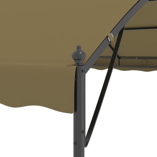 Pavillon 4x3x2,6 m 180 g/m² gråbrun