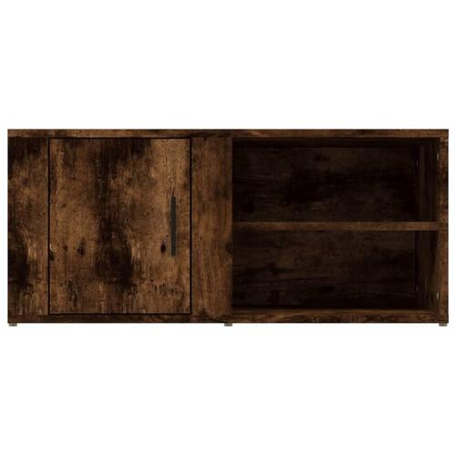Tv-bord 80x31,5x36 cm konstrueret træ røget egetræsfarve
