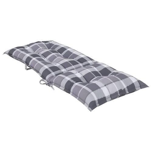 Stolehynder m. høj ryg 6 stk. 120x50x7 cm stof gråternet