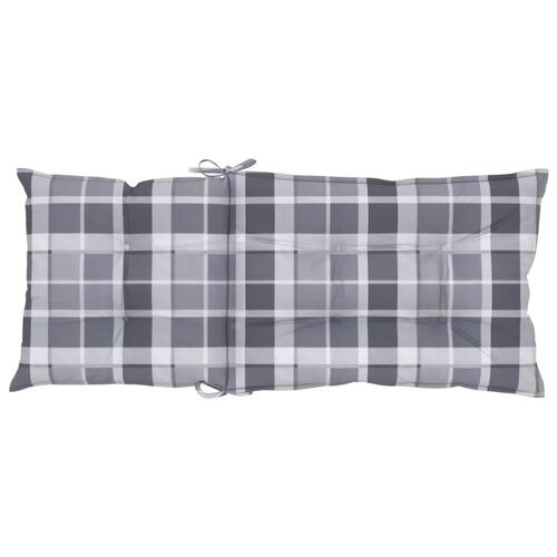 Stolehynder m. høj ryg 6 stk. 120x50x7 cm stof gråternet