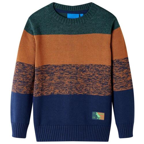 Sweater til børn str. 116 strikket flerfarvet