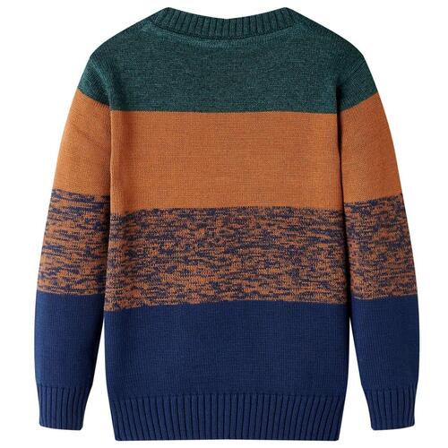 Sweater til børn str. 116 strikket flerfarvet