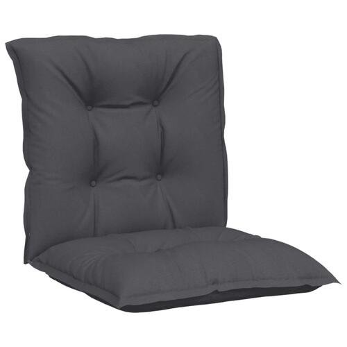 Hynder til havestole 2 stk. 100x50x7 cm antracitgrå