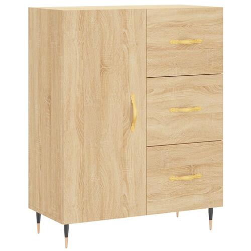 Skænk 69,5x34x90 cm konstrueret træ sonoma-eg
