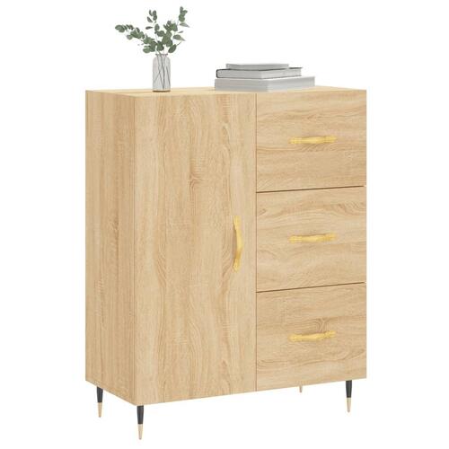 Skænk 69,5x34x90 cm konstrueret træ sonoma-eg