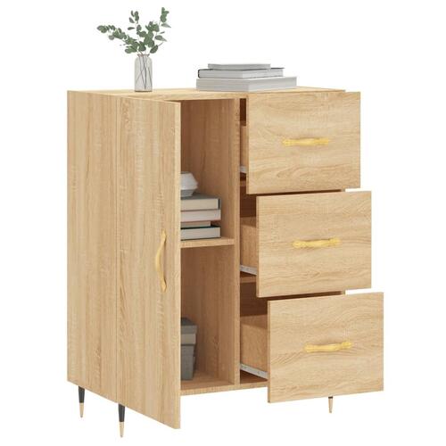Skænk 69,5x34x90 cm konstrueret træ sonoma-eg