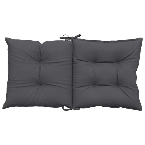 Hynder til havestole 2 stk. 100x50x7 cm antracitgrå