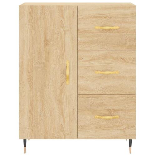 Skænk 69,5x34x90 cm konstrueret træ sonoma-eg