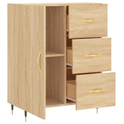 Skænk 69,5x34x90 cm konstrueret træ sonoma-eg