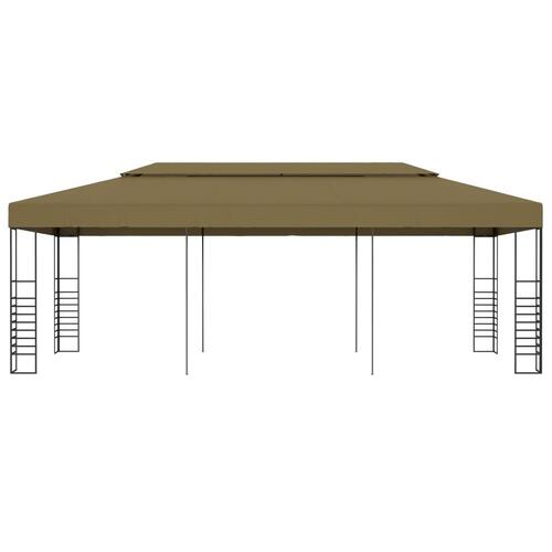 Pavillon 6x3x2,7 m 180 g/m² gråbrun