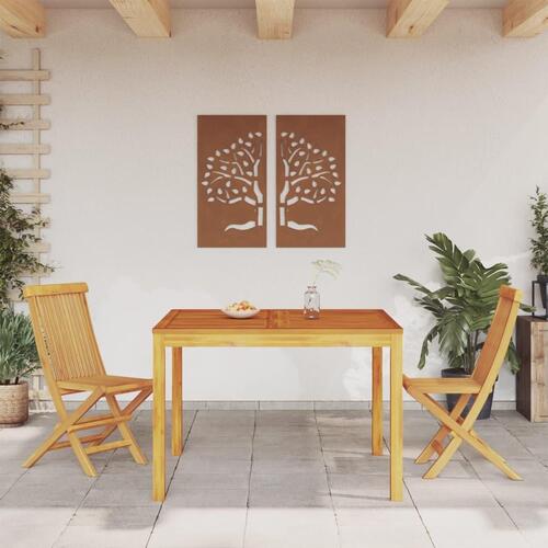 Havebord 110x110x75 cm massivt akacietræ
