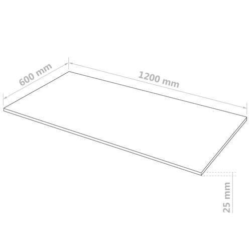 MDF-plader 2 stk. rektangulær 120 x 60 cm 25 mm