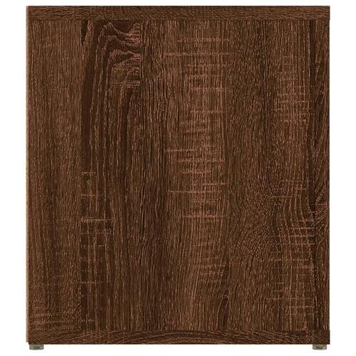 Tv-bord 80x31,5x36 cm konstrueret træ brun egetræsfarve