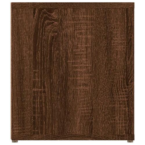Tv-bord 80x31,5x36 cm konstrueret træ brun egetræsfarve