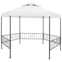 Havepavillon 323x275x265 cm 180 g/m² hvid