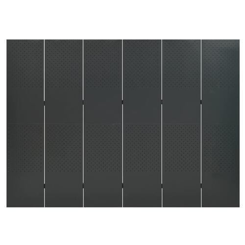 6-panels rumdeler 2 stk. 240x100 cm stål antracitgrå